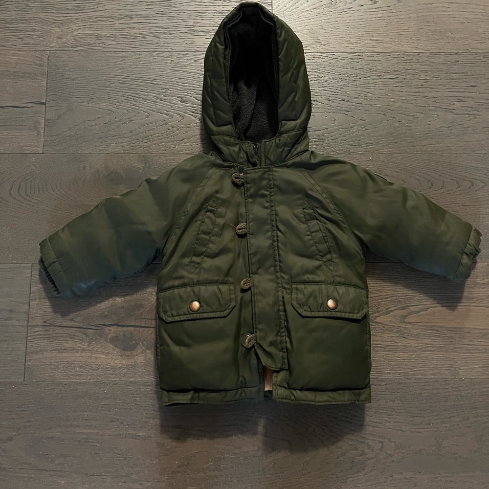 Baby gap army green warmest jacket sz 12-18M VGUC